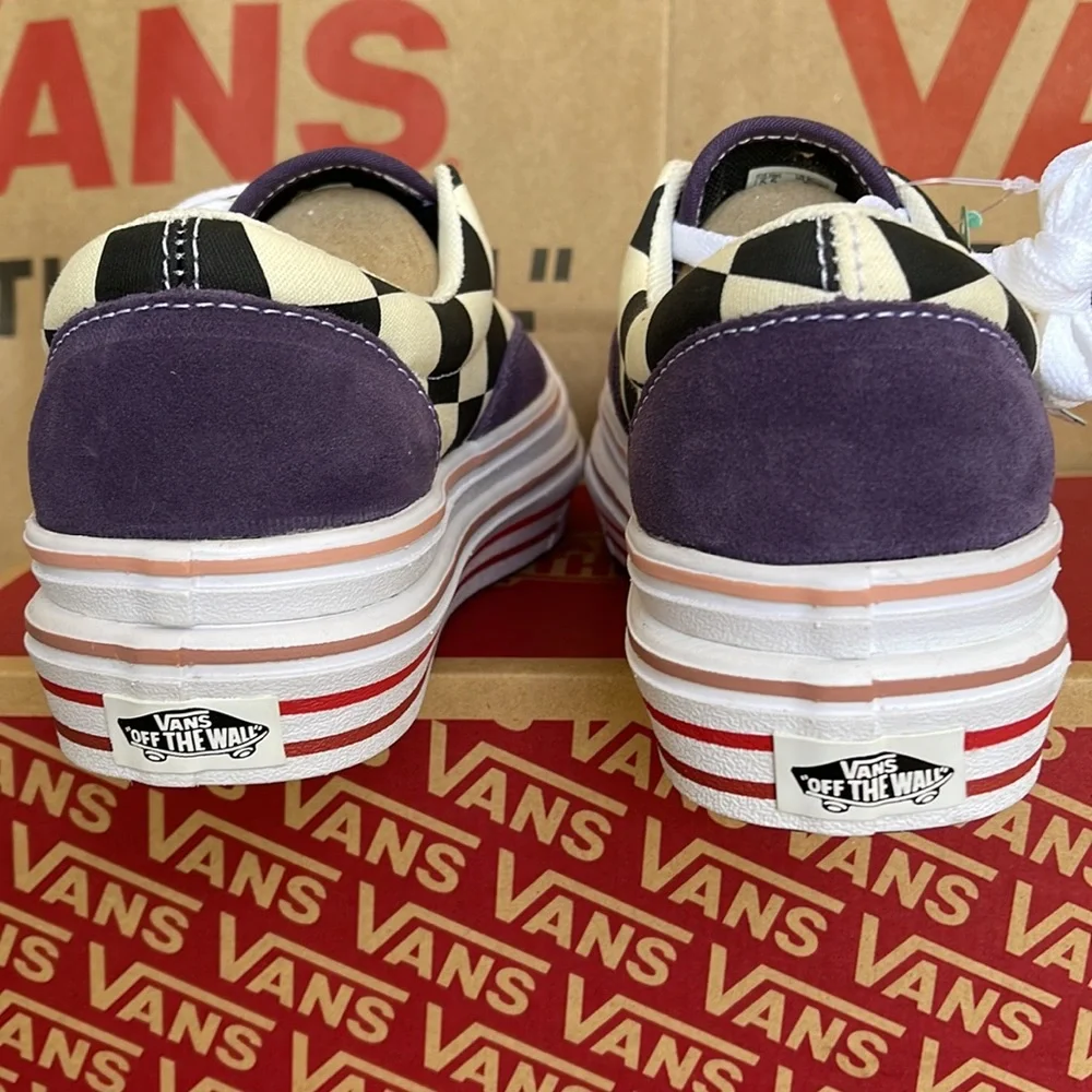 Vans COMFYCUSH ERA Suede/Canvas PurpleV/Classic White sneakers - platforms WMNS